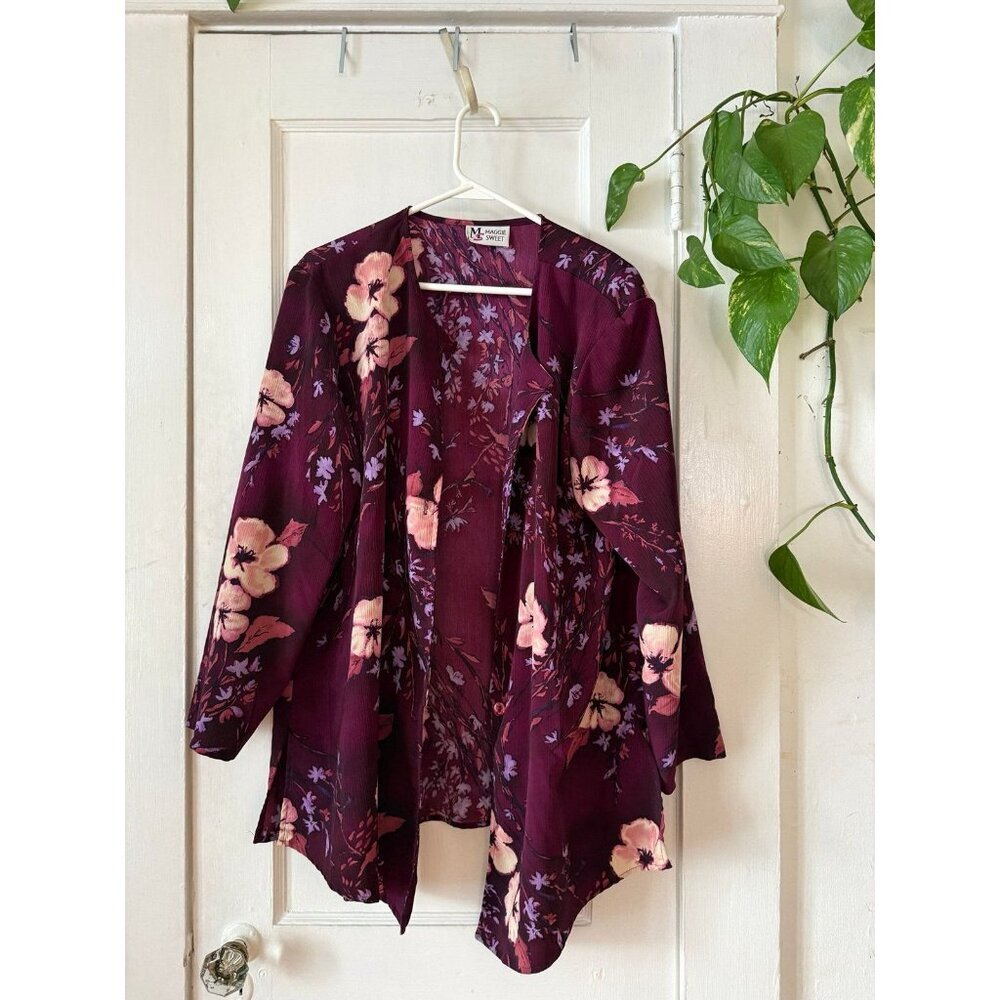 Vintage Maggie sweet women’s size, large floral blouse